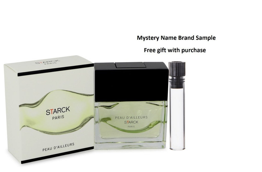 Peau D'ailleurs by Starck Paris Eau De Toilette Spray (Unisex) 1.35 oz And a Mystery Name brand sample vile