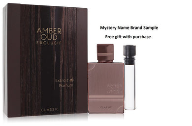 Amber Oud Exclusif Classic by Al Haramain Eau De Parfum Spray (Unisex) 2 oz And a Mystery Name brand sample vile