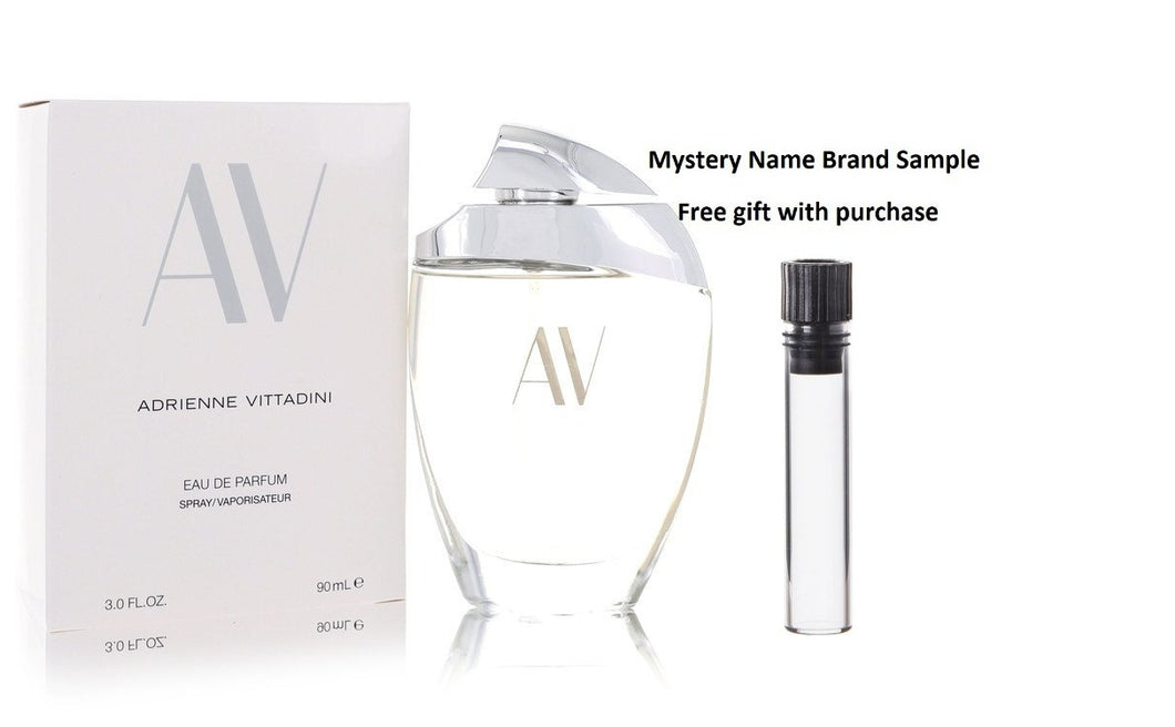 AV by Adrienne Vittadini Eau De Parfum Spray 3 oz And a Mystery Name brand sample vile