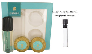 je reviens by Worth Gift Set -- 1.7 oz eau De Toilette Spray + 2 x 2.6 oz Soap And a Mystery Name brand sample vile