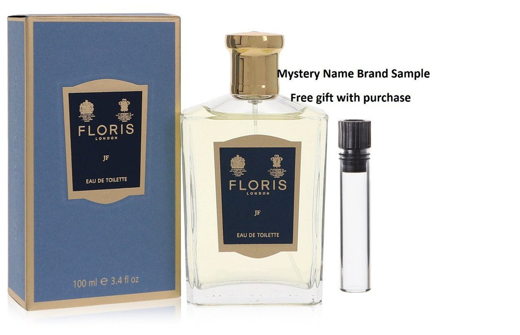 Floris JF by Floris Eau De Toilette Spray 3.4 oz And a Mystery Name brand sample vile