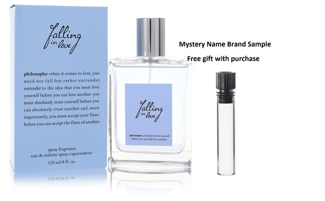 Falling In Love by Philosophy Eau De Toilette Spray 4 oz And a Mystery Name brand sample vile