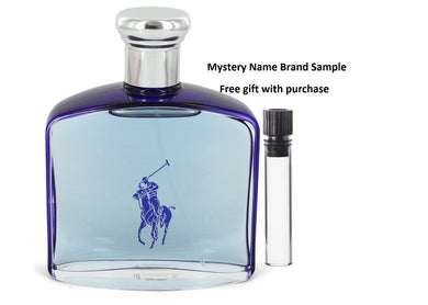 Polo Ultra Blue by Ralph Lauren Eau De Toilette Spray (Tester) 4.2 oz And a Mystery Name brand sample vile