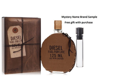 Fuel For Life by Diesel Eau De Toilette Spray 4.2 oz And a Mystery Name brand sample vile