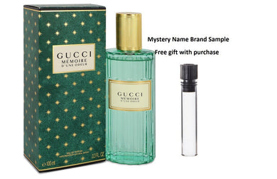 Gucci Memoire D'une Odeur by Gucci Eau De Parfum Spray (Unisex) 3.3 oz And a Mystery Name brand sample vile
