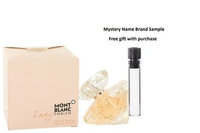 Lady Emblem by Mont Blanc Eau De Parfum Spray 2.5 oz And a Mystery Name brand sample vile