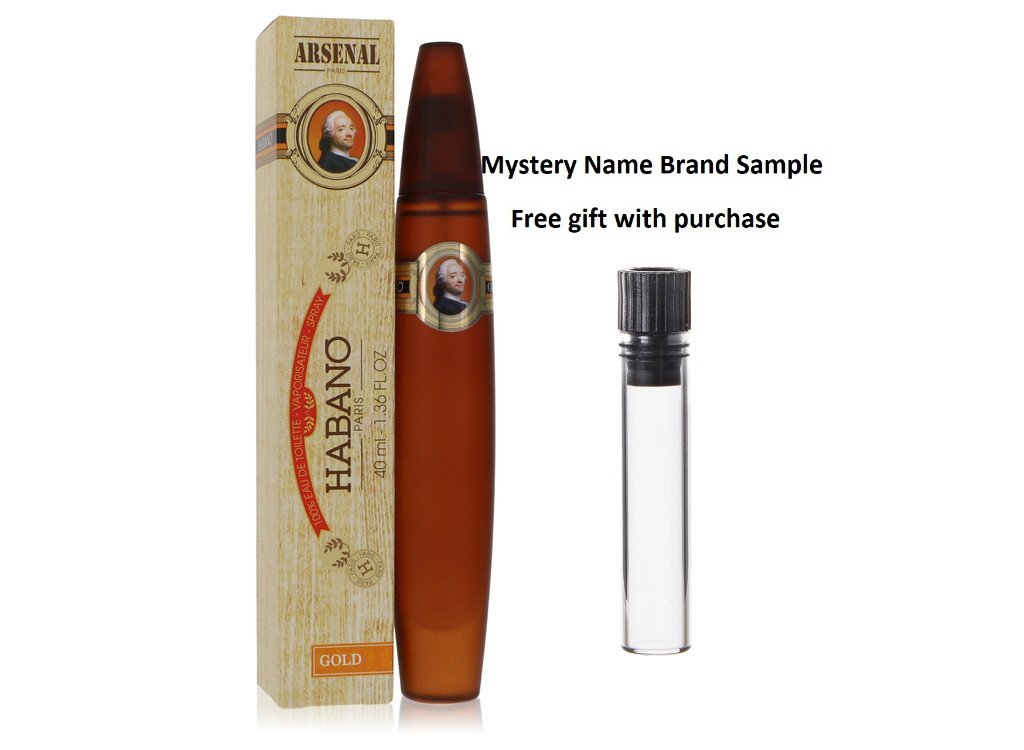 Habano Gold by Gilles Cantuel Eau De Toilette Spray 1.36 oz And a Mystery Name brand sample vile
