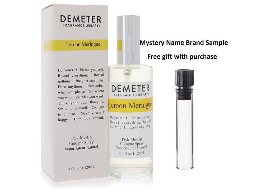 Demeter Lemon Meringue by Demeter Cologne Spray (Unisex) 4 oz And a Mystery Name brand sample vile