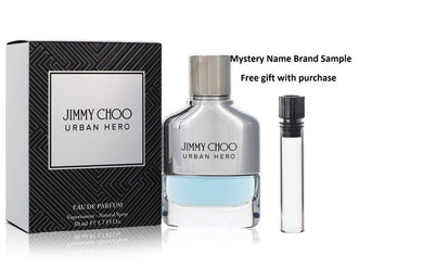 Jimmy Choo Urban Hero by Jimmy Choo Eau De Parfum Spray 1.7 oz And a Mystery Name brand sample vile