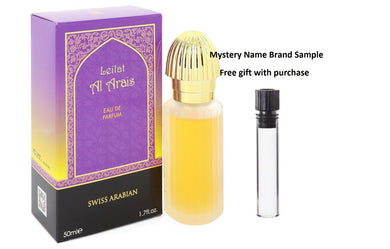 Leilat Al Arais by Swiss Arabian Eau De Parfum Spray 1.7 oz And a Mystery Name brand sample vile