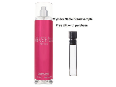 Kenneth Cole Reaction by Kenneth Cole Body Mist 8 oz And a Mystery Name brand sample vile