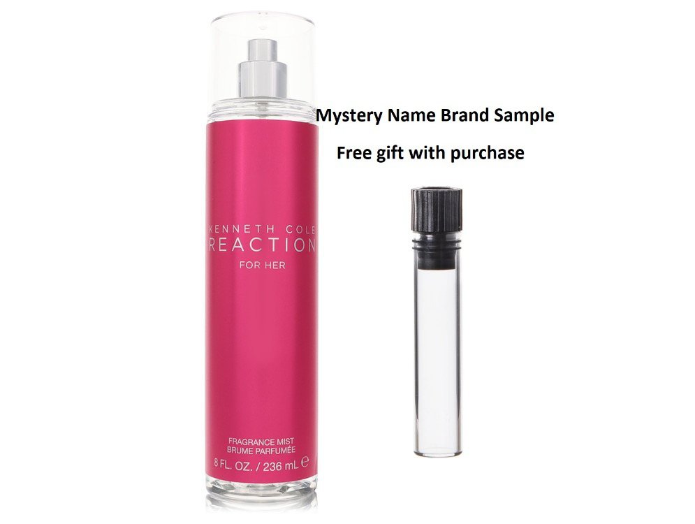 Kenneth Cole Reaction by Kenneth Cole Body Mist 8 oz And a Mystery Name brand sample vile