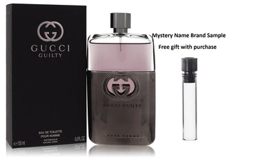 Gucci Guilty by Gucci Eau De Toilette Spray 5 oz And a Mystery Name brand sample vile