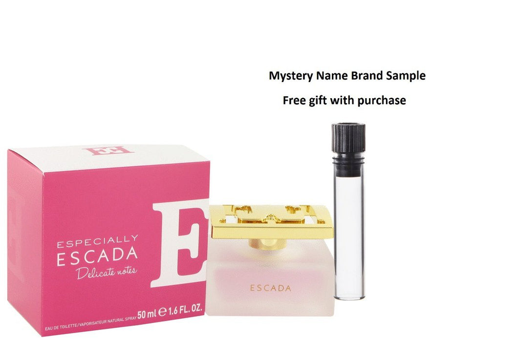 Especially Escada Delicate Notes by Escada Eau De Toilette Spray 1.6 oz And a Mystery Name brand sample vile