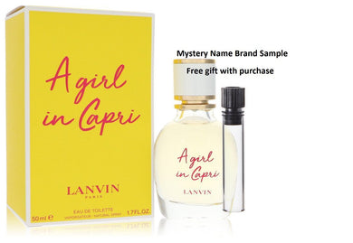 A Girl in Capri by Lanvin Eau De Toilette Spray 1.7 oz And a Mystery Name brand sample vile