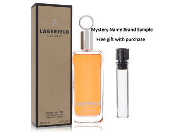LAGERFELD by Karl Lagerfeld Eau De Toilette Spray 3.3 oz And a Mystery Name brand sample vile
