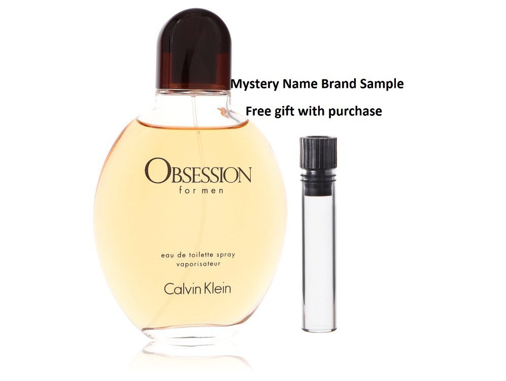 OBSESSION by Calvin Klein Eau De Toilette Spray (Tester) 4 oz And a Mystery Name brand sample vile