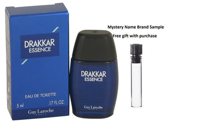Drakkar Essence by Guy Laroche Mini EDT .17 oz And a Mystery Name brand sample vile