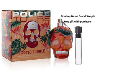 Police To Be Exotic Jungle by Police Colognes Eau De Parfum Spray 4.2 oz And a Mystery Name brand sample vile