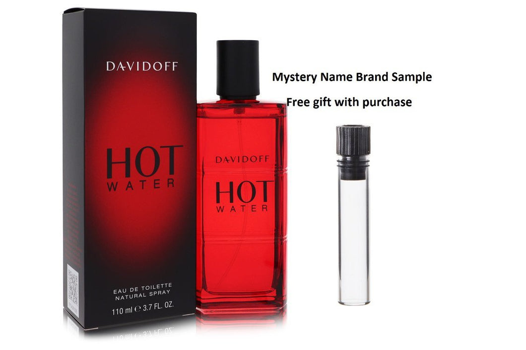 Hot Water by Davidoff Eau De Toilette Spray 3.7 oz And a Mystery Name brand sample vile