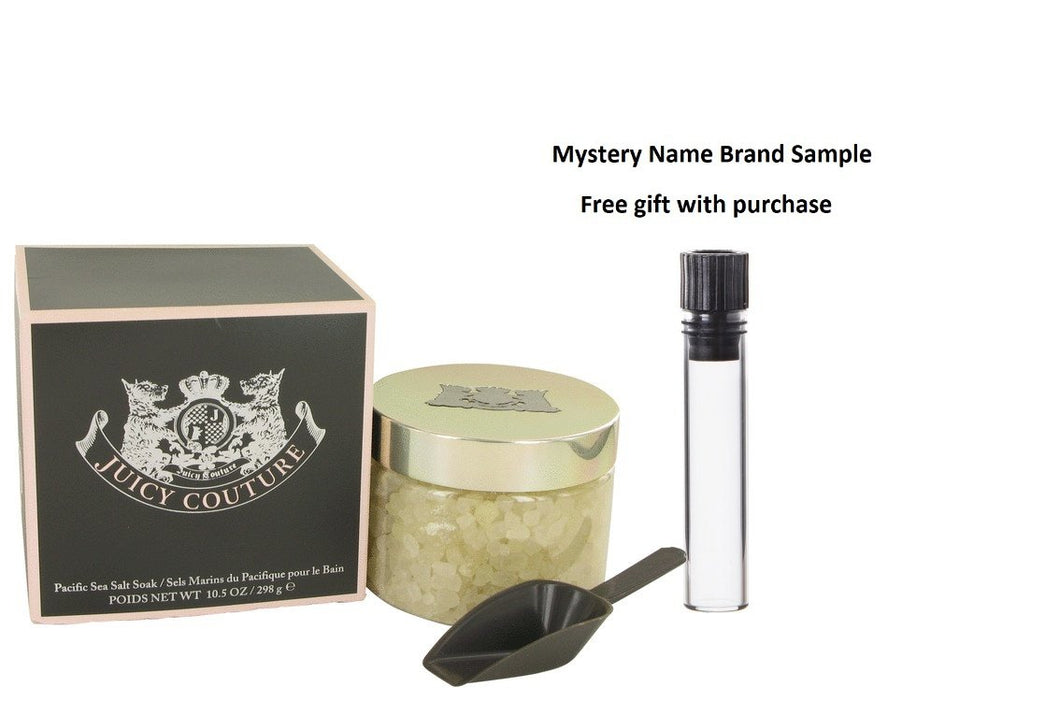 Juicy Couture by Juicy Couture Pacific Sea Salt Soak in Gift Box 10.5 oz And a Mystery Name brand sample vile