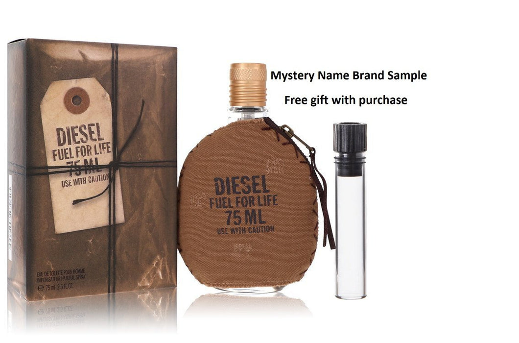 Fuel For Life by Diesel Eau De Toilette Spray 2.5 oz And a Mystery Name brand sample vile