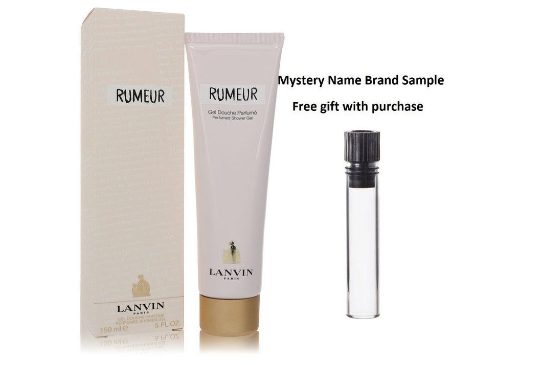 Rumeur by Lanvin Shower Gel 5 oz And a Mystery Name brand sample vile