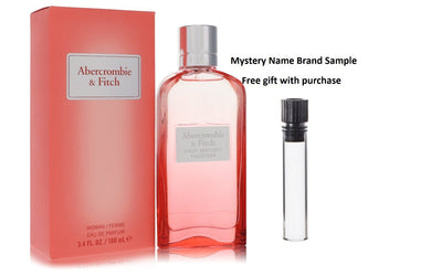 First Instinct Together by Abercrombie & Fitch Eau De Parfum Spray 3.4 oz And a Mystery Name brand sample vile