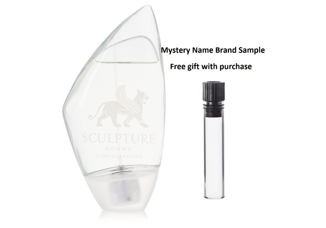 SCULPTURE by Nikos Eau De Toilette Spray (Tester) 3.4 oz And a Mystery Name brand sample vile