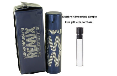 Emporio Remix by Giorgio Armani Eau De Toilette Spray 3.4 oz And a Mystery Name brand sample vile