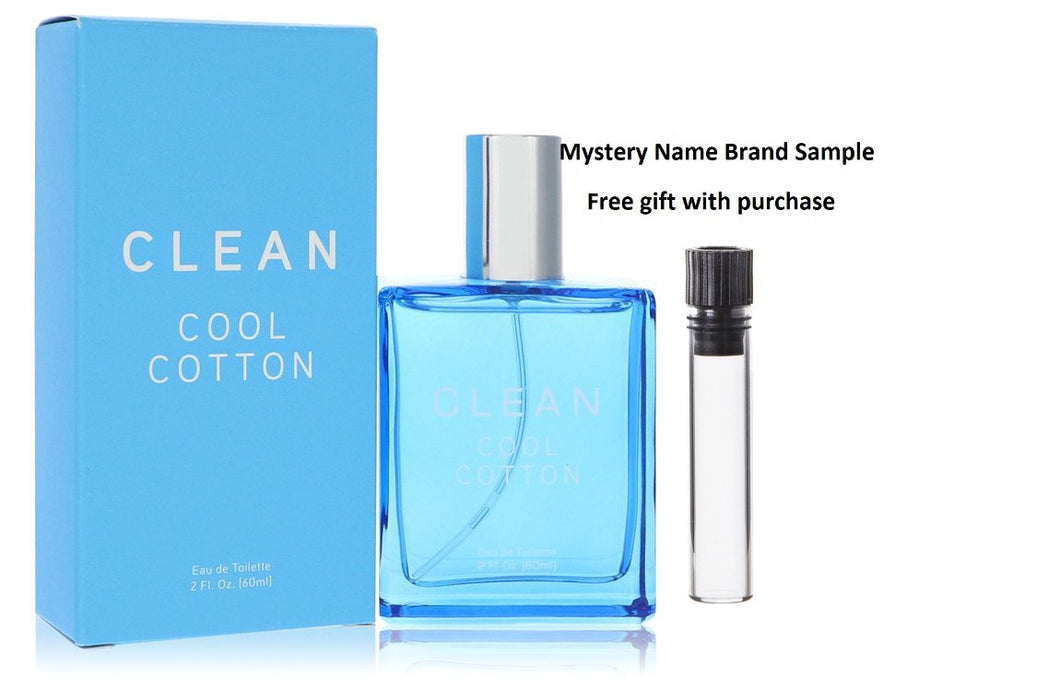 Clean Cool Cotton by Clean Eau De Toilette Spray 2 oz And a Mystery Name brand sample vile