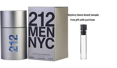 212 by Carolina Herrera EDT SPRAY 1.7 OZ for MEN And a Mystery Name brand sample vile