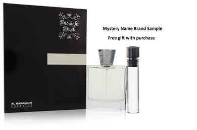 Al Haramain Midnight Musk by Al Haramain Eau De Parfum Spray (Unisex) 3.4 oz And a Mystery Name brand sample vile