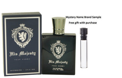 His Majesty by YZY Perfume Eau De Parfum Spray 3.4 oz And a Mystery Name brand sample vile