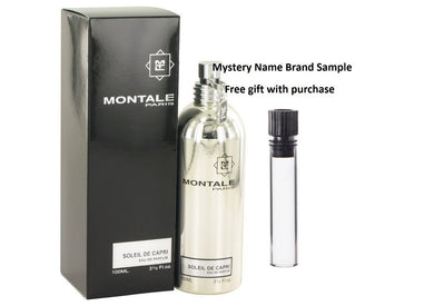 Montale Soleil De Capri by Montale Eau De Parfum Spray 3.3 oz And a Mystery Name brand sample vile