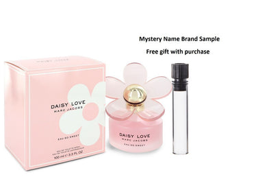 Daisy Love Eau So Sweet by Marc Jacobs Eau De Toilette Spray 3.3 oz And a Mystery Name brand sample vile