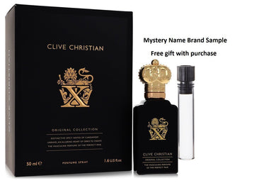 Clive Christian X by Clive Christian Pure Parfum Spray 1.6 oz And a Mystery Name brand sample vile