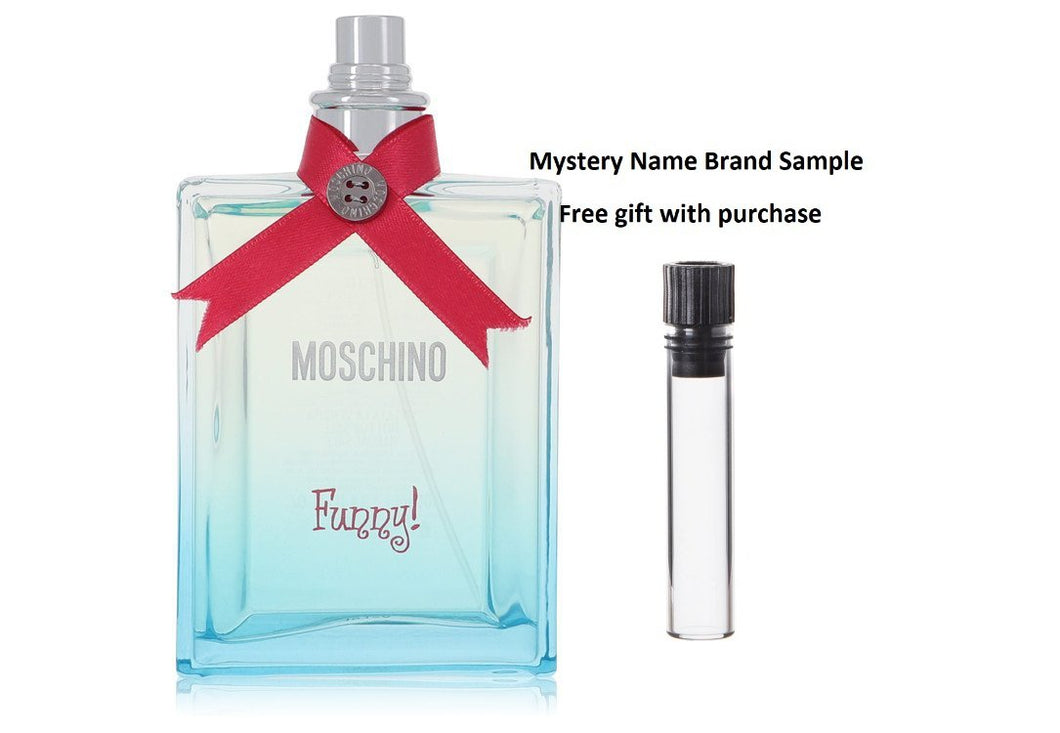 Moschino Funny by Moschino Eau De Toilette Spray (Tester) 3.4 oz And a Mystery Name brand sample vile