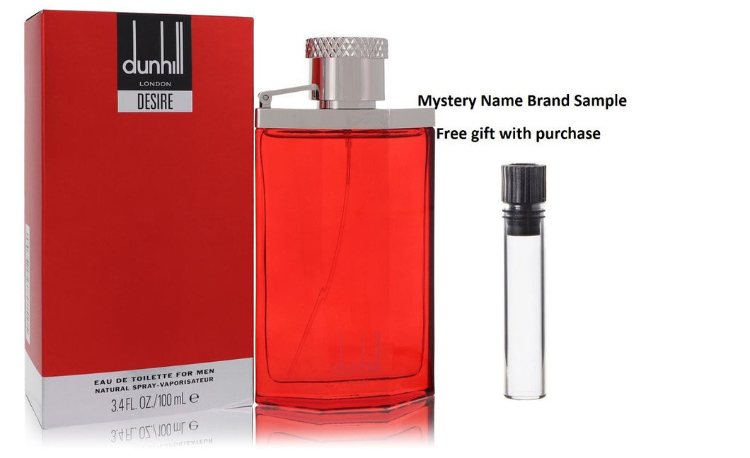 DESIRE by Alfred Dunhill Eau De Toilette Spray 3.4 oz And a Mystery Name brand sample vile
