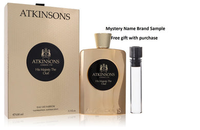 His Majesty The Oud by Atkinsons Eau De Parfum Spray 3.3 oz And a Mystery Name brand sample vile