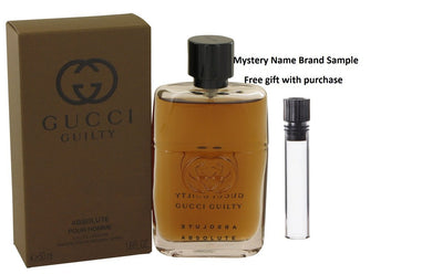 Gucci Guilty Absolute by Gucci Eau De Parfum Spray 1.6 oz And a Mystery Name brand sample vile