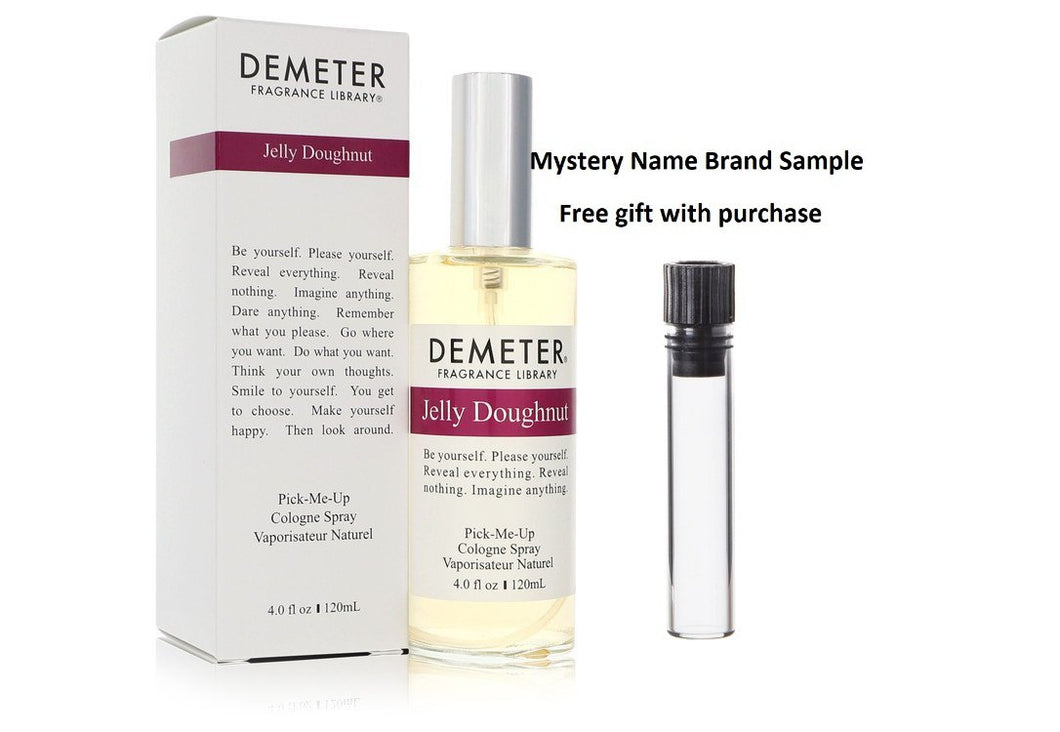 Demeter Jelly Doughnut by Demeter Cologne Spray (Unisex) 4 oz And a Mystery Name brand sample vile