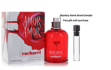 Amor Amor by Cacharel Eau De Toilette Spray 3.4 oz And a Mystery Name brand sample vile