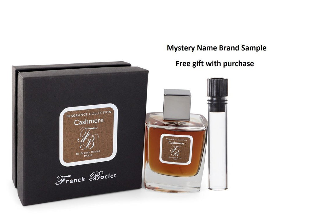Franck Boclet Cashmere by Franck Boclet Eau De Parfum Spray (Unisex) 3.3 oz And a Mystery Name brand sample vile