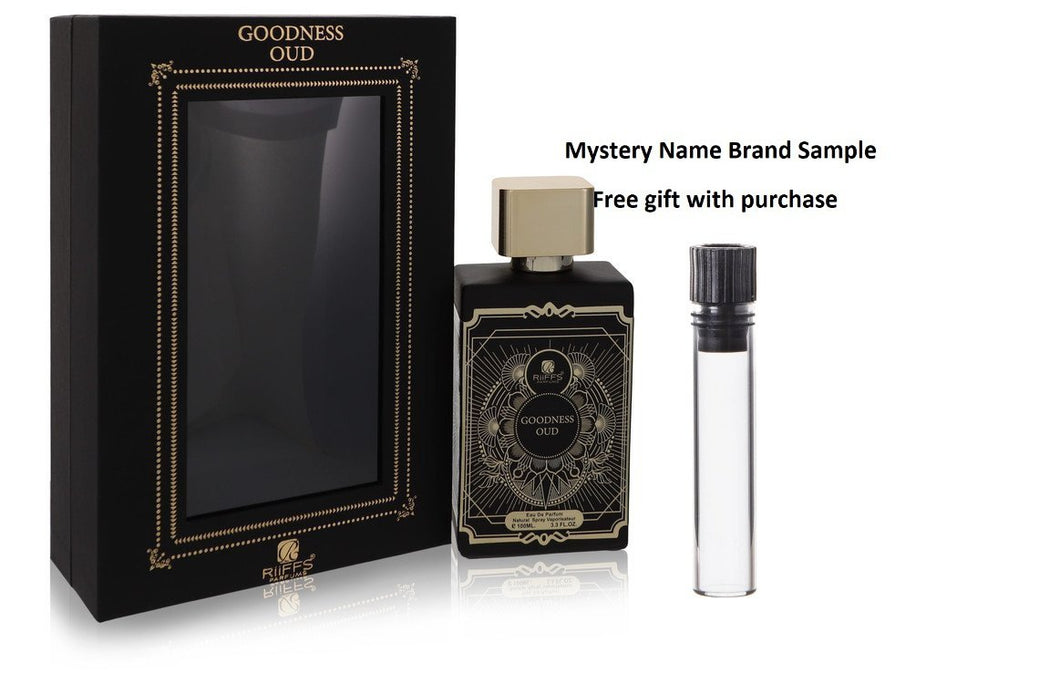 Goodness Oud by Riiffs Eau De Parfum Spray 3.3 oz And a Mystery Name brand sample vile