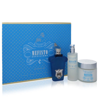 Mefisto Gentiluomo by Xerjoff Gift Set -- 3.4 oz Eau De Parfum Spray + 3.4 oz Deodorant Spray + 6.7 oz Shave and Post Shave Cream For Men