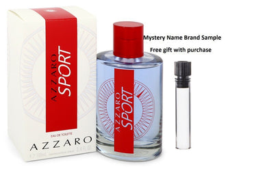 Azzaro Sport by Azzaro Eau De Toilette Spray 3.4 oz And a Mystery Name brand sample vile