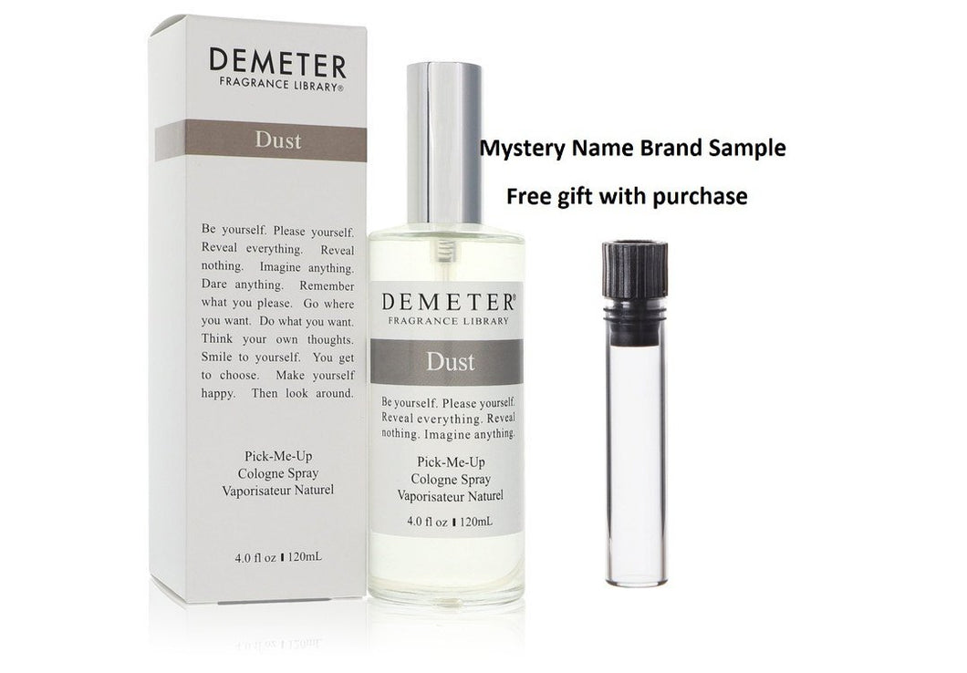 Demeter Dust by Demeter Cologne Spray (Unisex) 4 oz And a Mystery Name brand sample vile