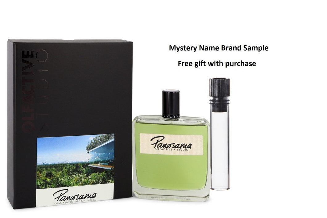 Olfactive Studio Panorama by Olfactive Studio Eau De Parfum Spray (Unisex) 3.4 oz And a Mystery Name brand sample vile