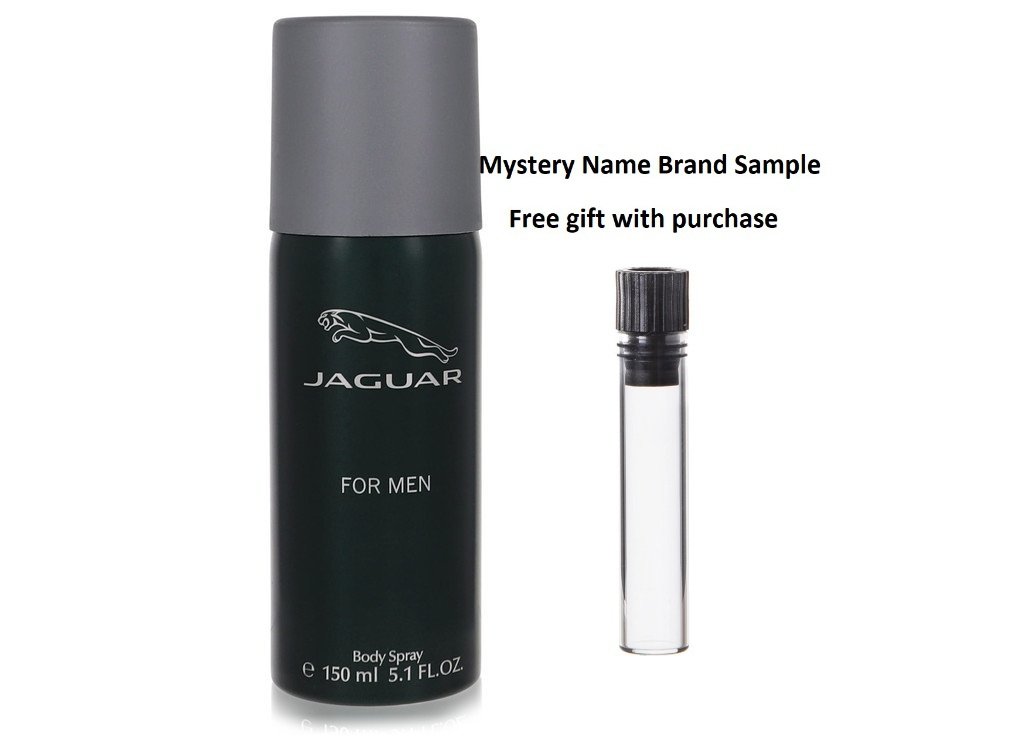 JAGUAR by Jaguar Body Spray 5 oz And a Mystery Name brand sample vile